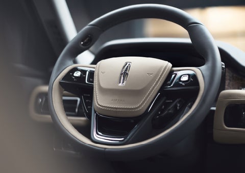 The intuitively placed controls of the steering wheel on a 2024 Lincoln Aviator® SUV | Palmetto Lincoln in Charleston SC
