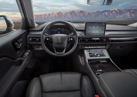 The interior of a Lincoln Aviator® SUV is shown | Palmetto Lincoln in Charleston SC
