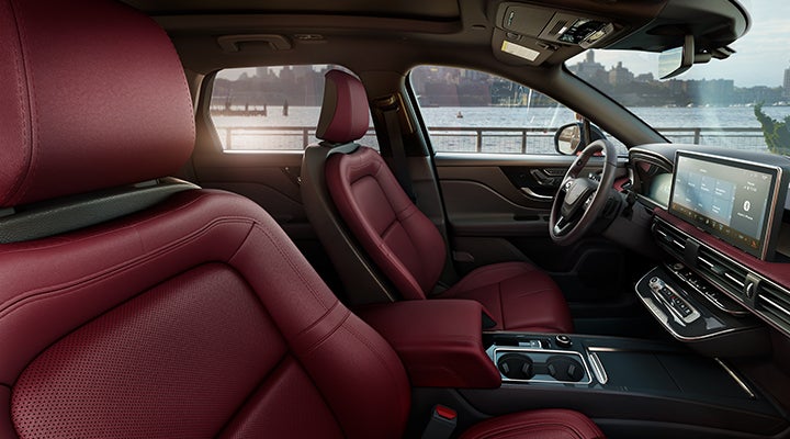 The available Perfect Position front seats in the 2024 Lincoln Corsair® SUV are shown. | Palmetto Lincoln in Charleston SC