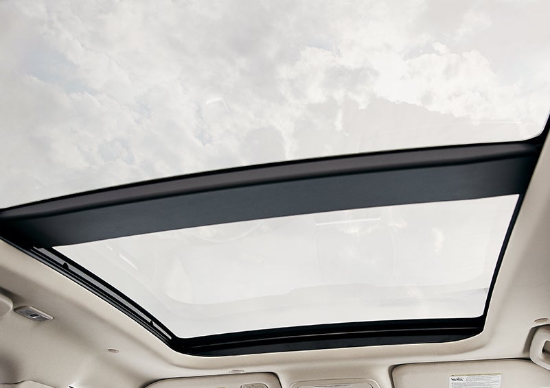 The available panoramic Vista Roof® is shown from inside a 2024 Lincoln Corsair® SUV. | Palmetto Lincoln in Charleston SC