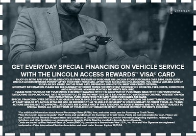 Special Financing on Vehicle Service